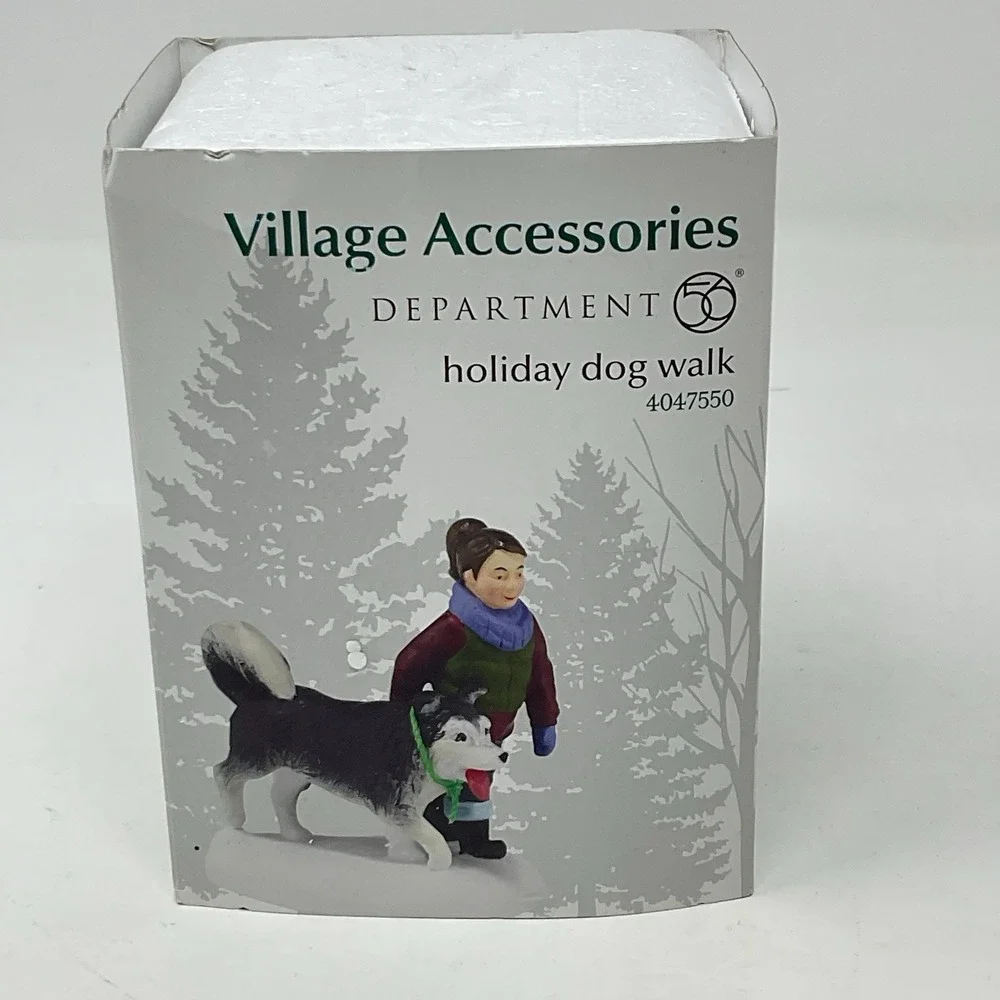 Dept 56 Village Accessories Holiday Dog Walk 4047550 Christmas